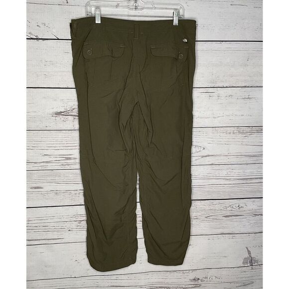 The North Face Womens 14 Olive Green Horizon Tempest Roll Up Hiking Pants Nylon@ - Picture 4 of 9